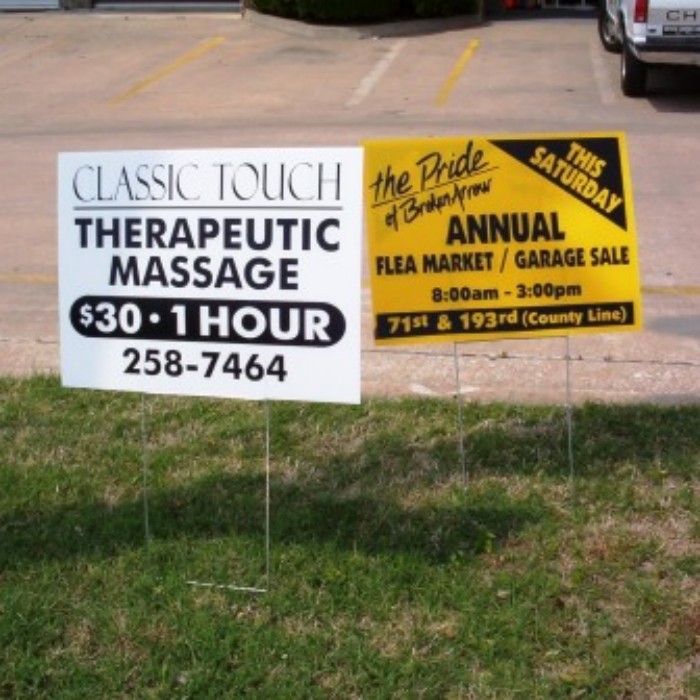 Outdoor Coroplast Yard Signs